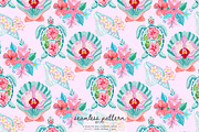 Coastal Coquette Seamless Pattern, a Pattern Graphic by Pink Studio Art (Thumbnail 1 of 4)