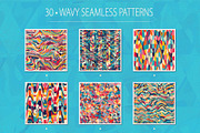 Wavy mosaic patterns, a Pattern Graphic by Gudiny (Thumbnail 2 of 6)