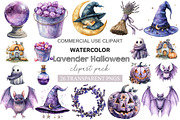 Lavender Halloween Clipart, a Work Illustration by cherrydesign (Thumbnail 1 of 3)