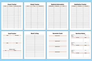 Editable Nursing Student Planner