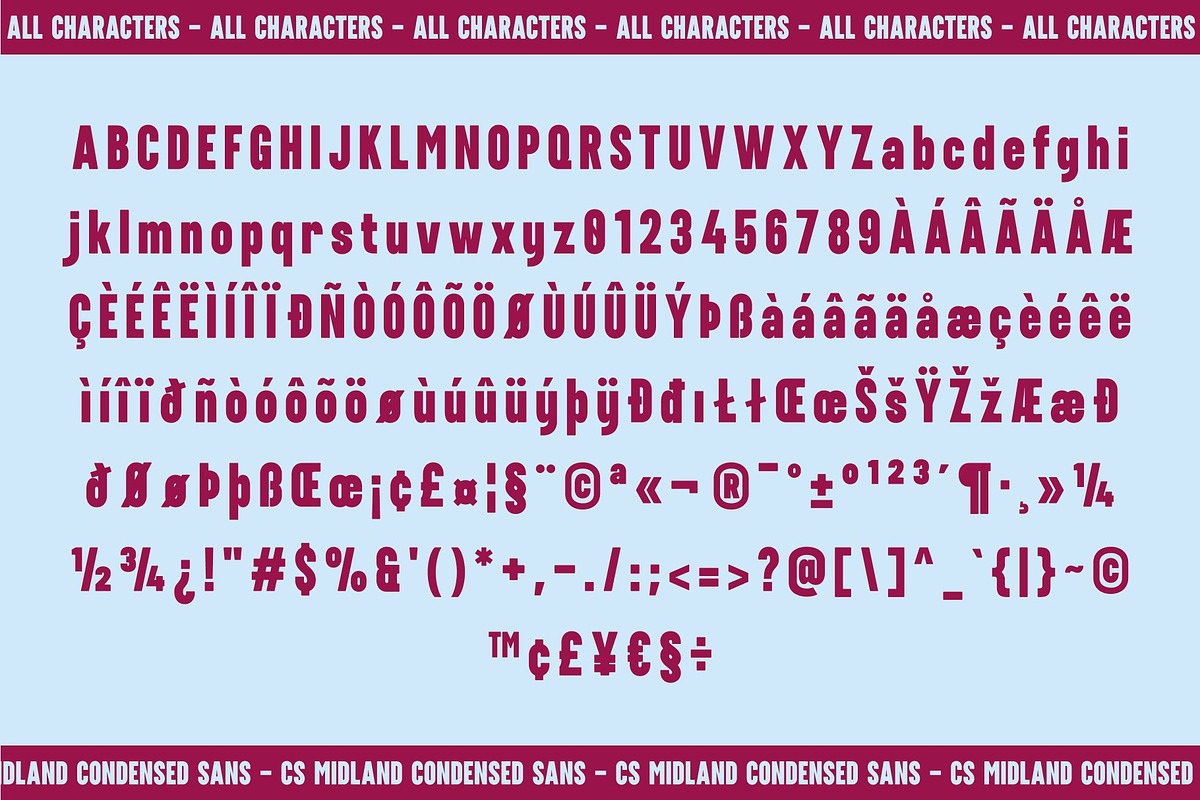CS Midland – Condensed Font, a Sans Serif Font by Craft Supply Co. (Photo 8 of 8)