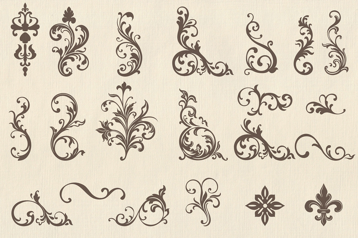Bundle of vector vintage flourishes, an Object Graphic by FleurArt (Photo 9 of 19)