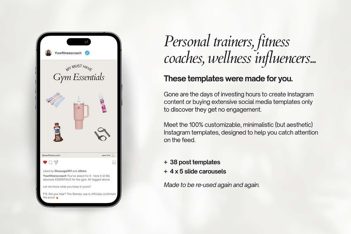 Fitness Wellness Instagram Templates, a Social Media Template by Motion Studio (Photo 2 of 7)