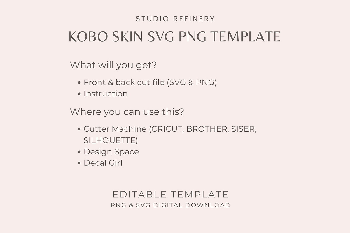 Kobo Libra Colour Skin SVG PNG, an Object Graphic by STUDIO REFINERY (Photo 3 of 5)