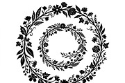 50 Elegant Floral Leaf Spiral Frame, a Decorative Illustration by Amazin_art (Thumbnail 13 of 41)