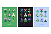 Abstract flowers set + backgrounds, a Decorative Illustration by PaperTrident (Thumbnail 11 of 16)