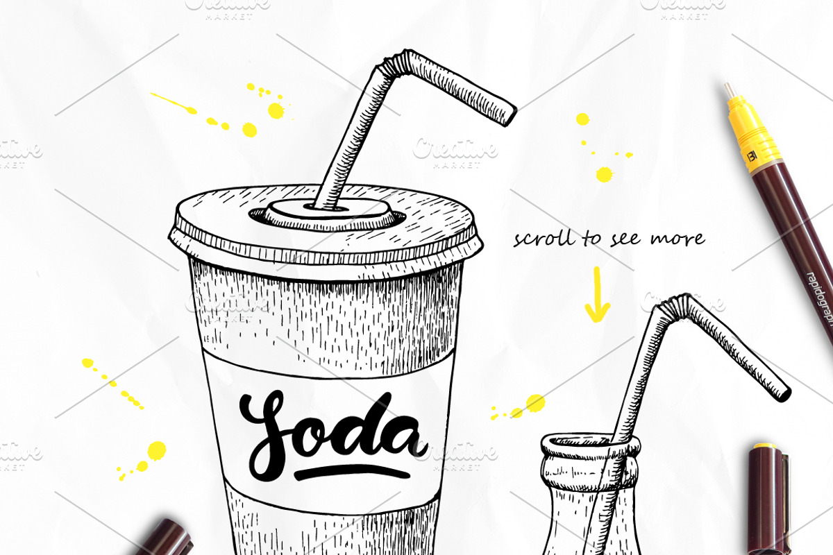 Fast Food Sketch Collection, a Food Illustration by Epine (Photo 3 of 4)