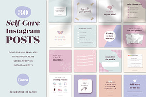 Self-Care Instagram Canva Templates