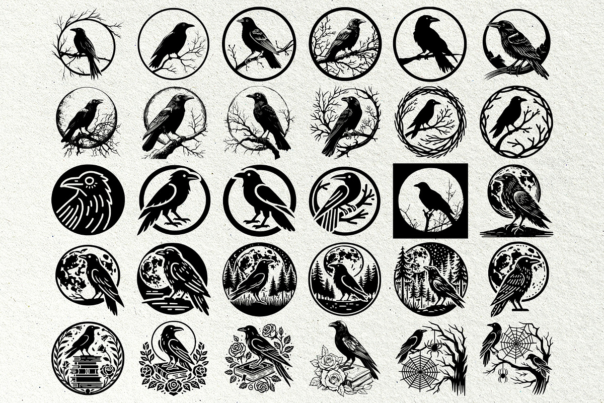 Crow SVG File. Raven Clipart PNG, an Animal Illustration by DENIDigitalArtSudio (Photo 2 of 8)