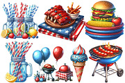 Summer BBQ Party Clipart, an Illustration by Designworld (Thumbnail 5 of 6)