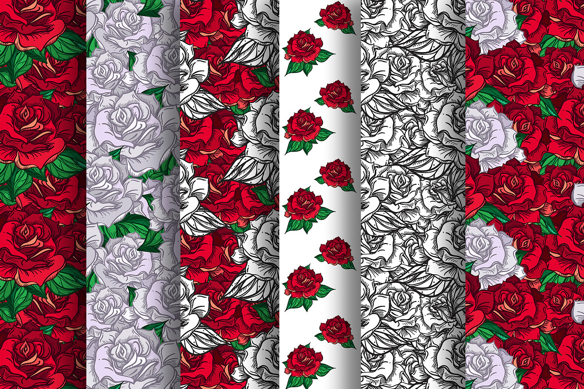 Romantic Roses Patterns, a Pattern Graphic by barsrsind