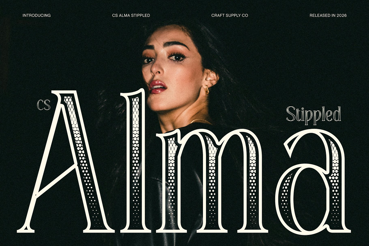 CS Alma Stippled, a Serif Font by Craft Supply Co. (Photo 1 of 8)