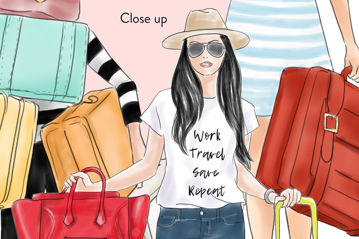 Travel Girls, a Person Illustration by Parinaz Wadia Design (Photo 3 of 3)
