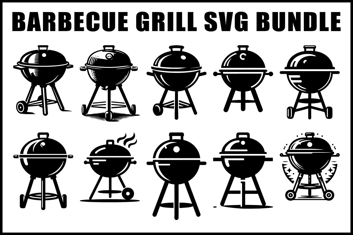 Barbecue Grill SVG Bundle Set, a Graphic by Creativeshirt (Photo 1 of 11)