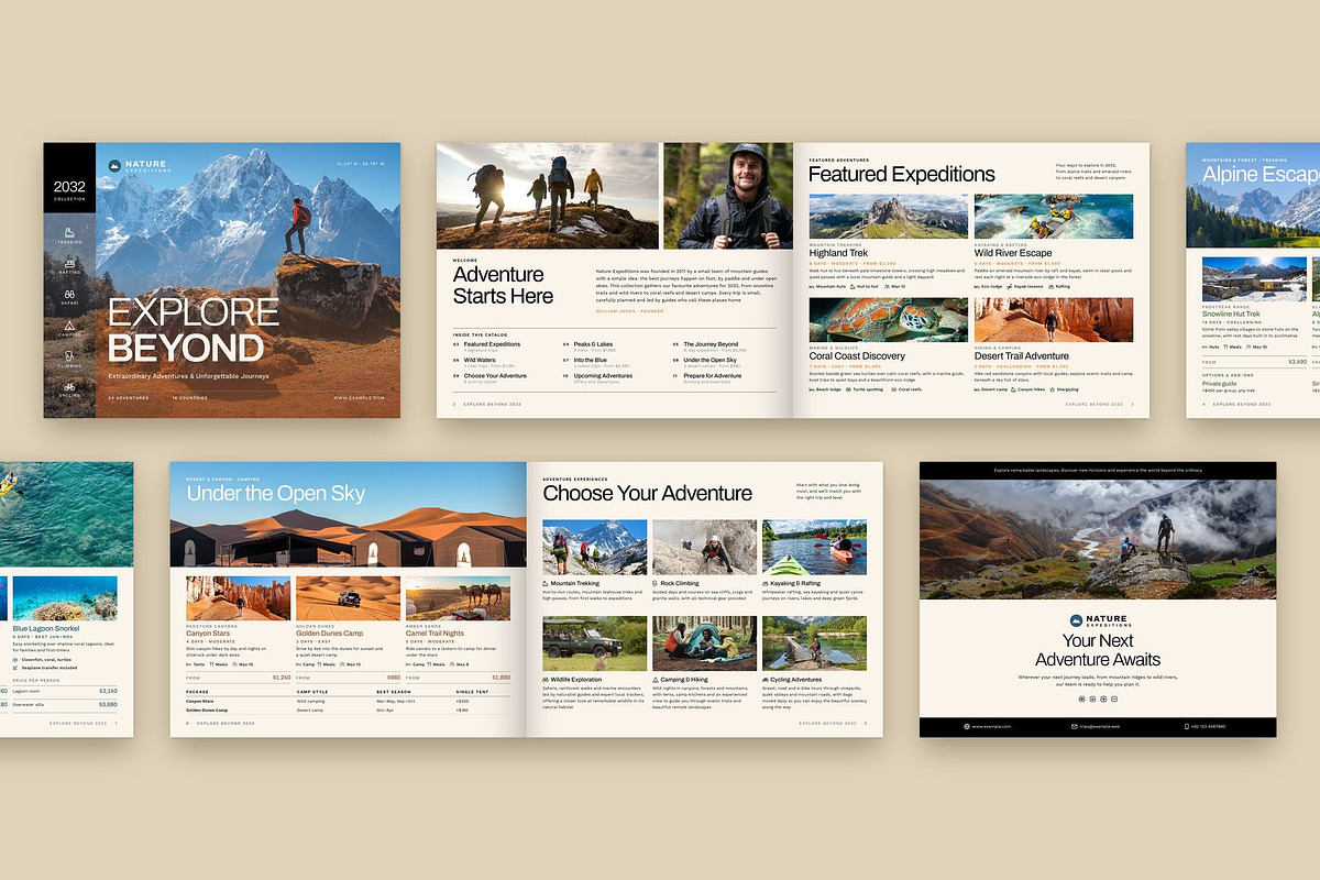 Adventure Travel Catalog Template, a Brochure Template by BrandPacks (Photo 2 of 5)