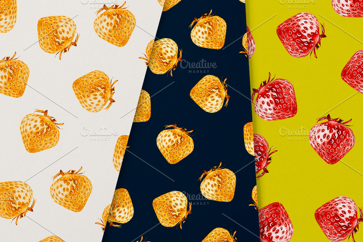 11 Strawberries Patterns & Brash, a Pattern Graphic by ZiziMarket (Photo 3 of 5)