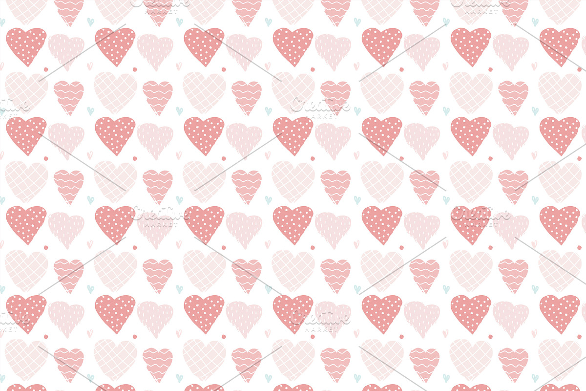 Valentine’s Day Seamless Patterns, a Pattern Graphic by Lyolya Profitrolya (Photo 2 of 6)