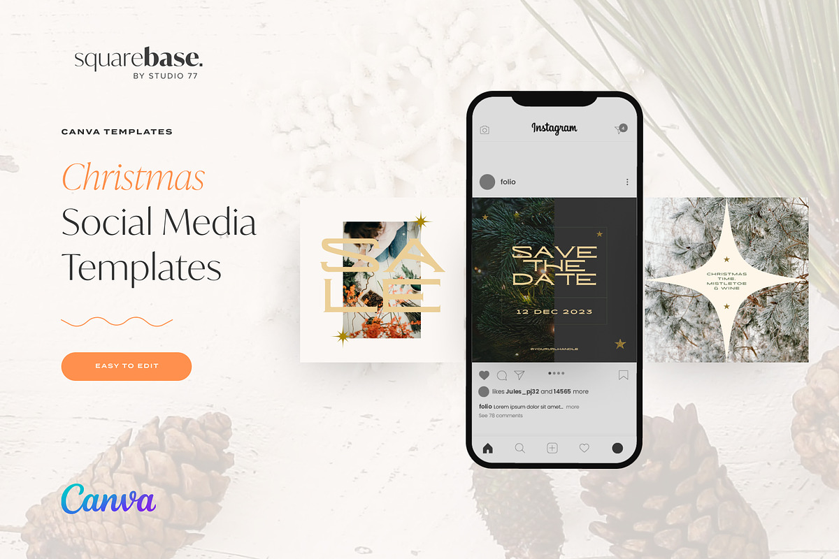 Christmas Canva Templates, a Social Media Template by Squarebase Templates (Photo 1 of 5)