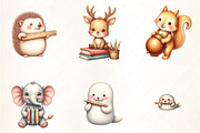 Cute Funny School Animals Sublimatio, an Illustration by CrexoraLab (Thumbnail 2 of 5)