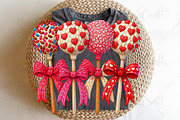 Faux Crochet Valentines Lollipop Png, an Illustration by OK Design (Thumbnail 4 of 6)