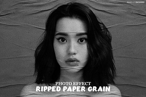 Ripped Paper Grain Photo Effect, a Layer Style Add-On by WudelMbois Studio