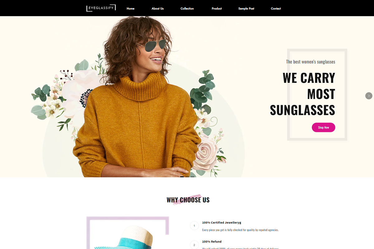 Eyeglassify Pagefly Shopify Template, a Shopify Template by LTheme (Photo 2 of 2)