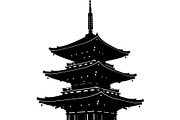 Pagoda Temple Silhouette, an Object Graphic by Designer_Momina (Thumbnail 7 of 20)