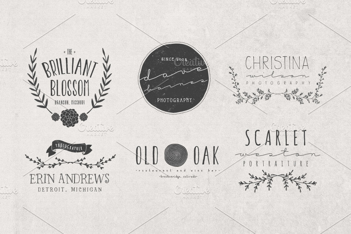 Hand Drawn Logos + Elements Vol. 2 preview 2