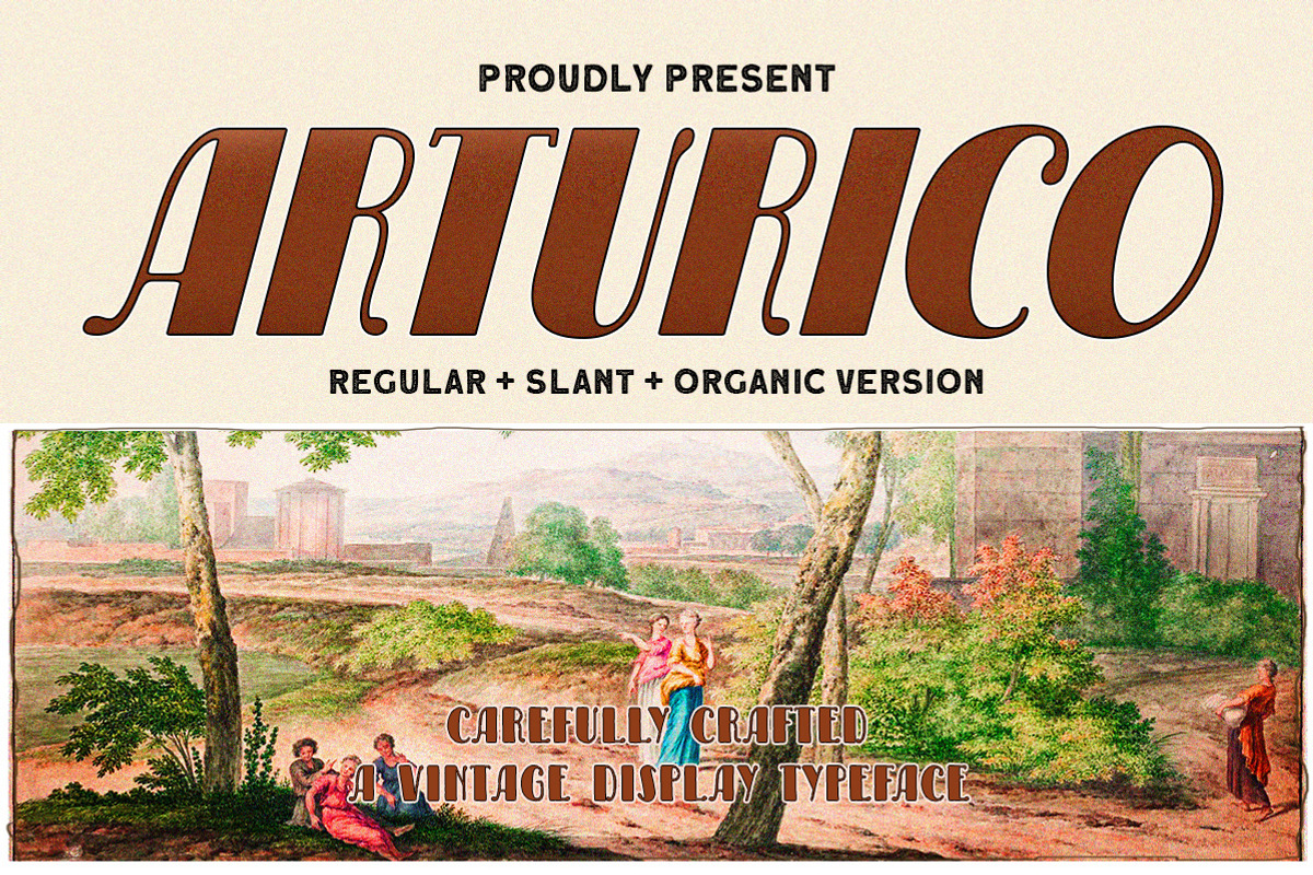 Arturico - Vintage Display, a Font by Letterhend Studio (Photo 1 of 9)