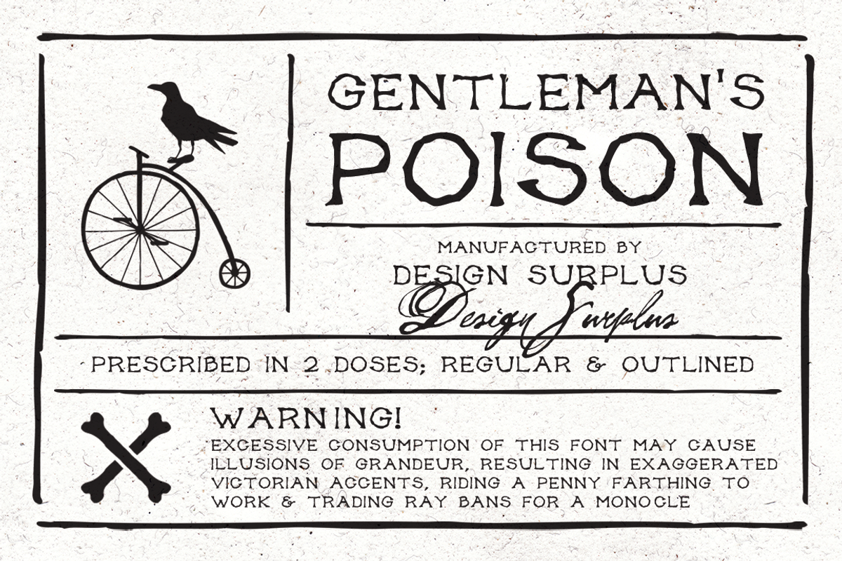 Gentleman's Poison Font (2 versions)