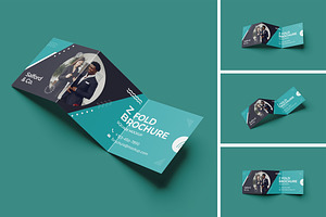 Square Z Fold Brochure Mockup
