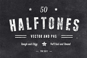 50 Vector Halftones Rough & Polished