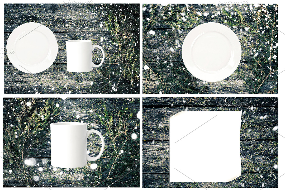 Christmas bundle Winter Mockups, a Cups & Container Mockup by VetalStock (Photo 2 of 6)