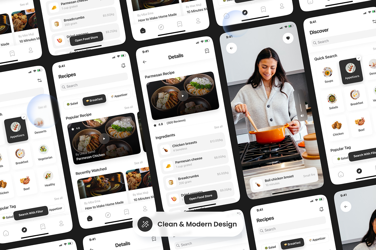 Foody - Food Recipe Mobile App, a Websites & App Template by SLAB! Design (Photo 4 of 4)