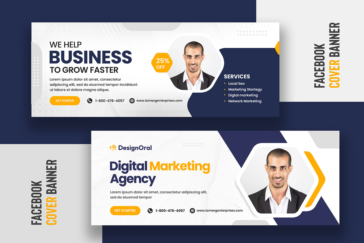 Digital Marketing Facebook cover, a Social Media Template by graphicbundle (Photo 4 of 14)