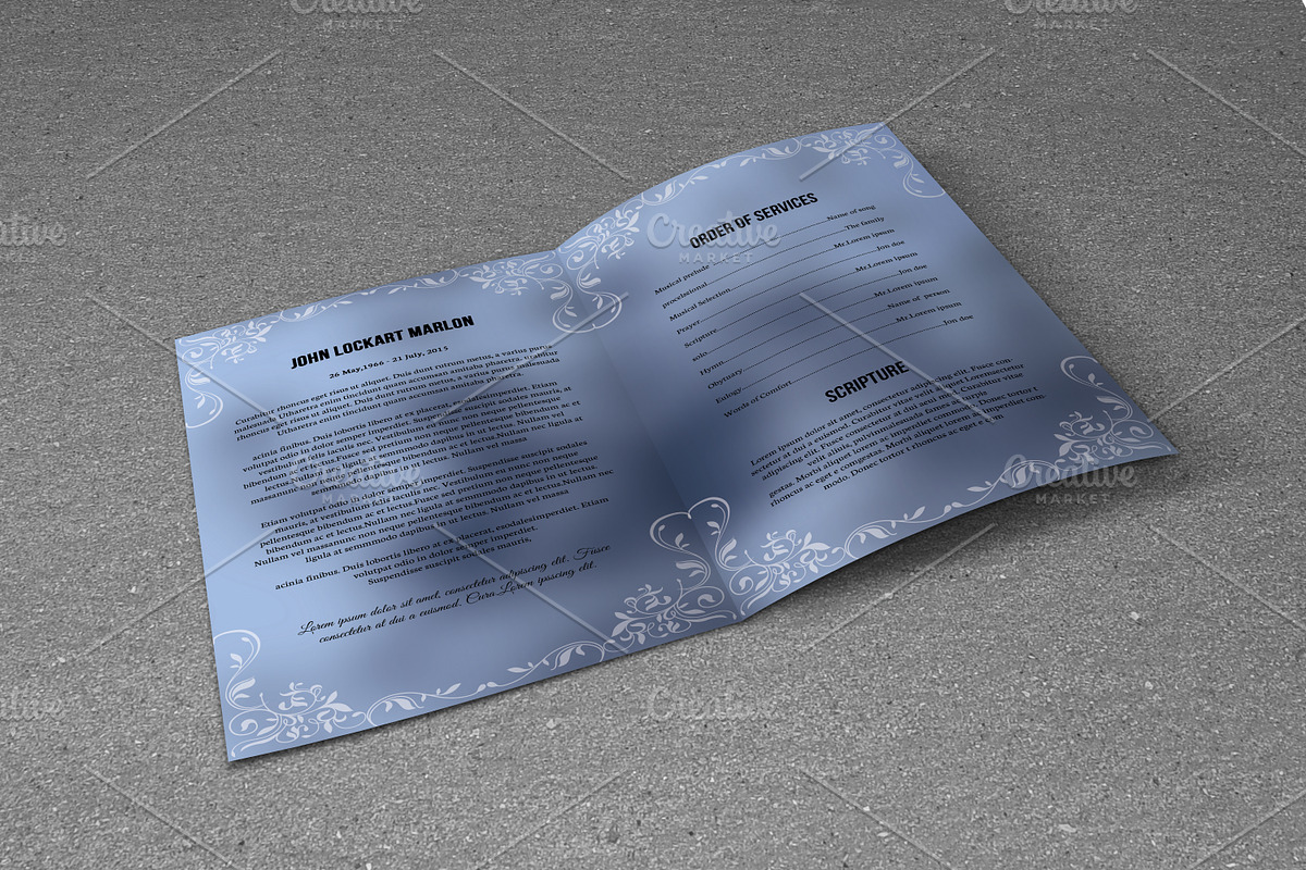 Funeral Program Template-V717, a Brochure Template by Template Shop (Photo 4 of 4)