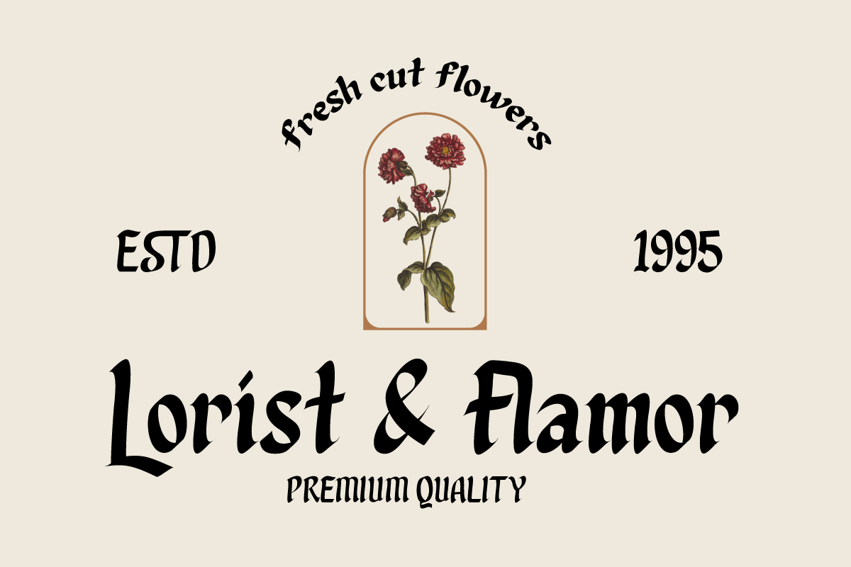 Qixohe - Blackletter Font, a Blackletter Font by twinstd (Photo 3 of 10)