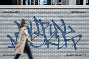 Urban Brick Wall Mural Mockup, an Advertising Mockup by Design Squad (Thumbnail 1 of 4)