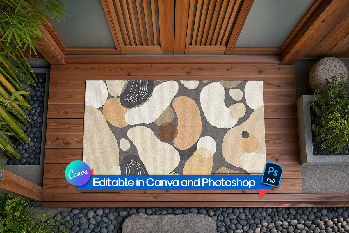 Outside Entryway rug mockup, an Advertising Mockup by Rami's Mockups (Photo 3 of 3)