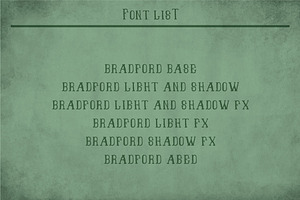 Bradford Vintage Label Typeface