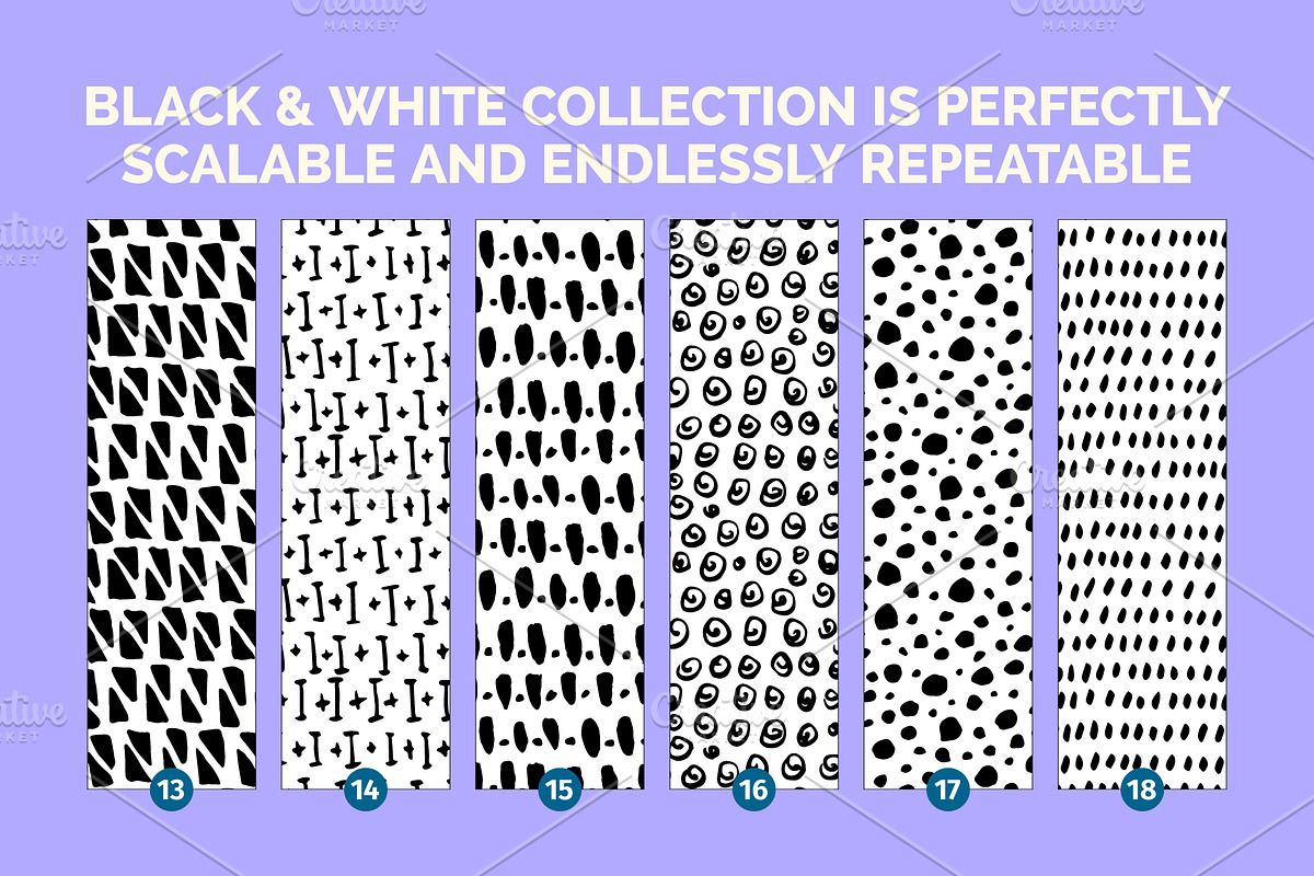 Hand Drawn Ink Patterns, a Pattern Graphic by 35lab (Photo 4 of 9)
