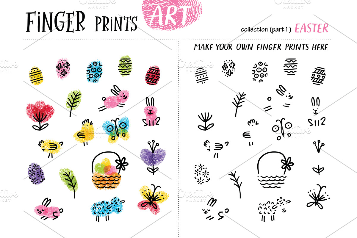 Finger prints ART (part 2), an Animal Illustration by Alena Razumova (Photo 4 of 14)