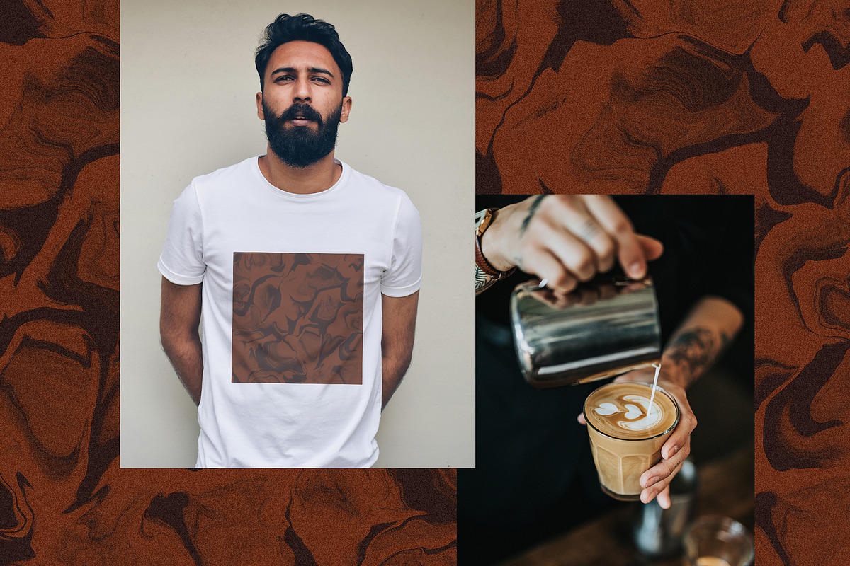 COFFEE ABSTRACT PATTERNS BUNDLE, a Texture Graphic by Creativemaker (Photo 5 of 21)