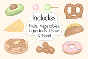 Pastel Food Clip Art - 64 PNGs, an Emoji Icon by Bujo Studio (Thumbnail 2 of 3)