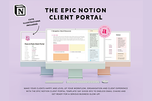 Epic Notion Client Portal Template, a Templates & Theme by DesignbyAyelet