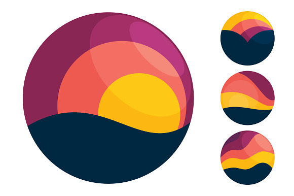4 Sunset Icons