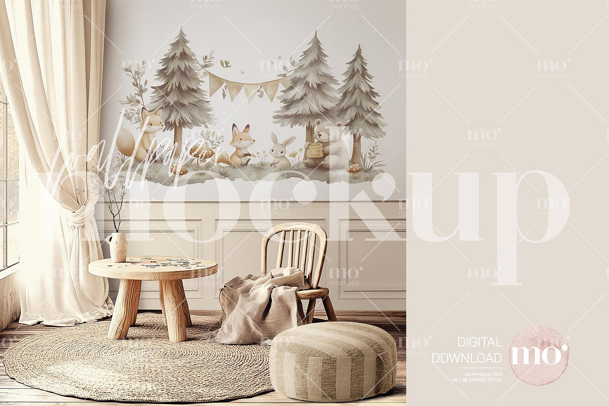 Nursery Wallpaper Mockup, a Product Mockup by MoMockups (Photo 1 of 4)