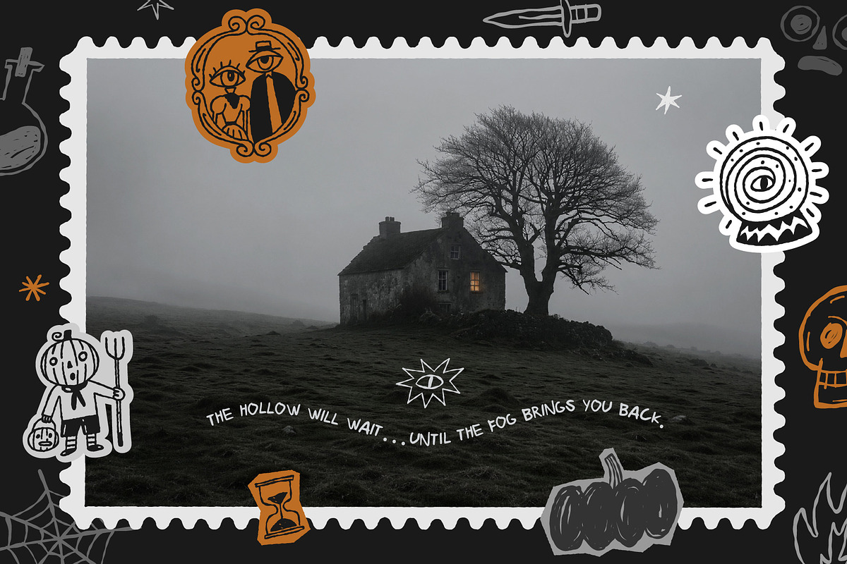 Haunted Hollow: Halloween Kit., a Seasonal Illustration by Red Monkey (Photo 11 of 11)