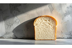 Single slice of fresh white bread, a Background Photo by Igor Tichonow