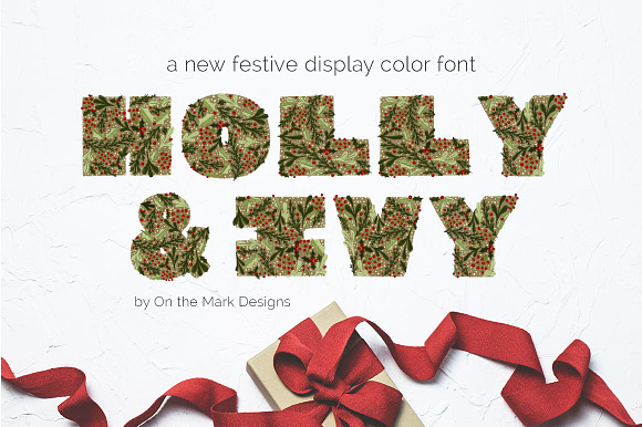 Holly & Ivy Color Display Font preview 8